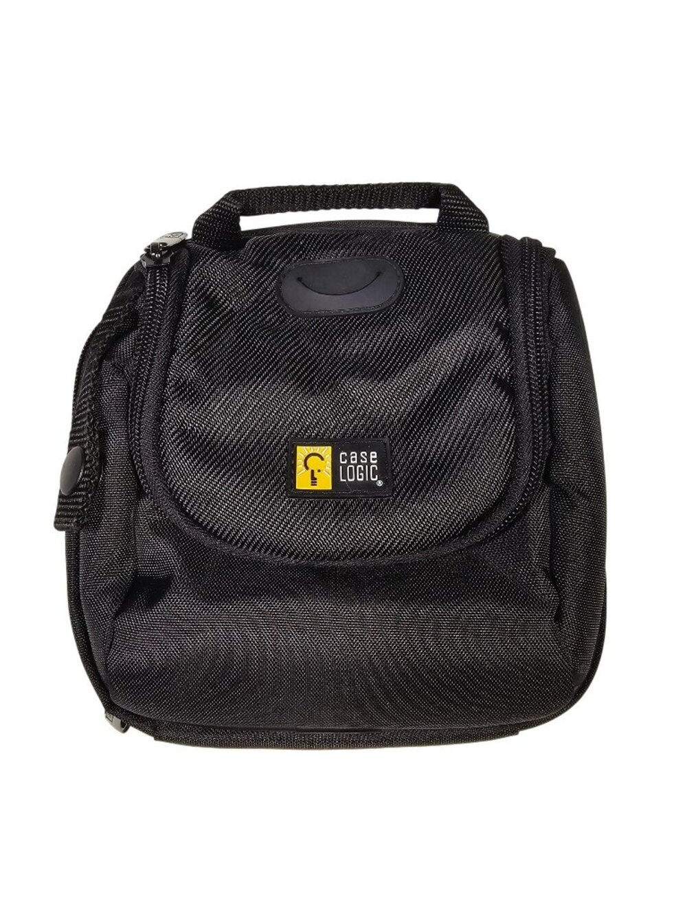 Case Logic Portable CD Player Storage Bag Carry Case 6"x6" Zippered Black Nylon